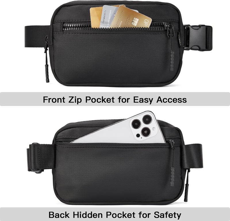 Telena Fanny Packs Crossbody Belt Bag Cross Body Bag Fashionable for Women with Adjustable Strap Black - Image 5